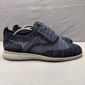 Cole Haan 2.ZeroGrand Mens Size 11 (M) Wingtip Oxford Marine Blue Casual Shoes